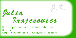 julia krajcsovics business card